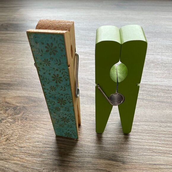 Two XL Wooden Clothespins to Hold Notes, Photos, etc.   $15 - Picture 2 of 2